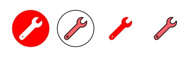 Anahtar simgesi çizimi. Tamir ikonu. araç işareti ve sembol