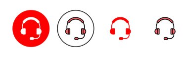 Kulaklık simgesi çizimi. Kulaklık işareti ve sembol