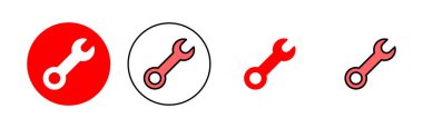 Anahtar simgesi çizimi. Tamir ikonu. araç işareti ve sembol