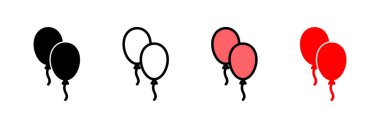 Balon simgesi vektör illüstrasyonu. Parti balonu işareti ve sembolü