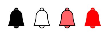 Bell Simgesi vektör çizimi. Web sitesi tasarımı için uyarı işareti ve sembol
