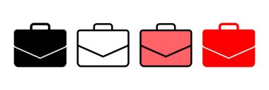 Evrak çantası ikon vektör illüstrasyonu. Bavul işareti ve sembol. bagaj sembolü.