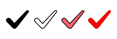 İşaret simgesi vektör illüstrasyonunu kontrol et. İşaret işareti ve sembol