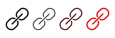 Bağlantı simgesi vektör illüstrasyonu. Hiper bağlantı zinciri işareti ve sembolü