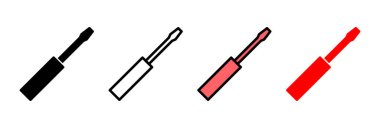 Tornavida ikonu vektör çizimi. araç işareti ve sembol