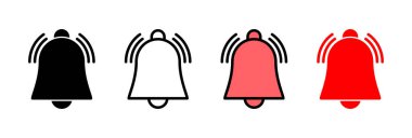 Bell Simgesi vektör çizimi. Web sitesi tasarımı için uyarı işareti ve sembol