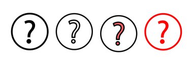 Soru ikonu vektör illüstrasyonu. soru işareti ve sembol