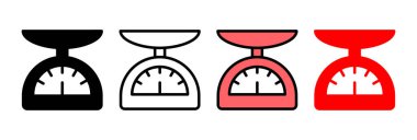 Simge vektör çizimini ölçeklendirir. Ağırlık ölçeği işareti ve simgesi