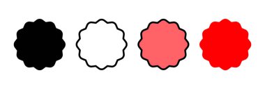 Rozet simgesi vektör çizimi. Ödül ikon vektörü. İşaret ve simgelere ulaş