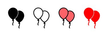 Balon simgesi vektör illüstrasyonu. Parti balonu işareti ve sembolü