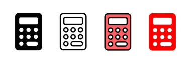 Hesap makinesi ikon vektör çizimi. Hesap makinesi işareti ve simgesi.