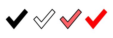 İşaret simgesi vektör illüstrasyonunu kontrol et. İşaret işareti ve sembol