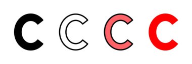 Telif hakkı ikon vektör illüstrasyonu. telif hakkı işareti ve sembol