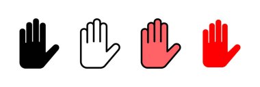 El ikonu vektör illüstrasyonu. El işareti ve sembol. el hareketi