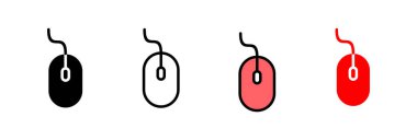 Fare simgesi vektör illüstrasyonu. Tıklama işareti ve sembol. işaretleyici simgesi vektörü.