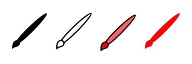 Simge vektör illüstrasyonunu boya. Boya fırçası işareti ve sembol. boyama silindiri vektörü