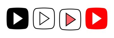 Simge vektör illüstrasyonunu çal. Düğme işareti ve sembolü çal