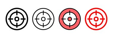 Hedef ikon vektör çizimi. hedef simge vektörü. hedef pazarlama işareti ve sembol