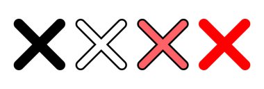 Simge vektör çizimini kapat. İşareti ve sembolü sil. çapraz işaret