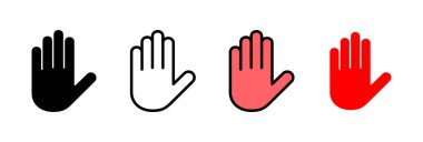 El ikonu vektör illüstrasyonu. El işareti ve sembol. el hareketi