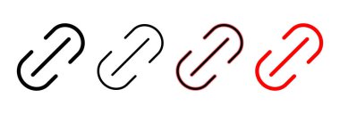 Bağlantı simgesi vektör illüstrasyonu. Hiper bağlantı zinciri işareti ve sembolü