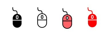 Fare simgesi vektör illüstrasyonu. Tıklama işareti ve sembol. işaretleyici simgesi vektörü.