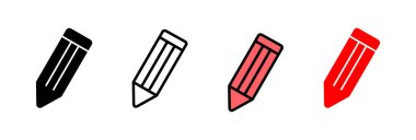 Kalem simgesi vektör illüstrasyonu. Kalem işareti ve sembol. Simge vektörünü düzenle