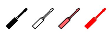 Tornavida ikonu vektör çizimi. araç işareti ve sembol