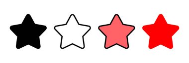 Yıldız Simgesi vektör çizimi. Reyting işareti ve sembol. favori yıldız simgesi