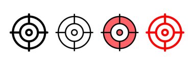 Hedef ikon vektör çizimi. hedef simge vektörü. hedef pazarlama işareti ve sembol