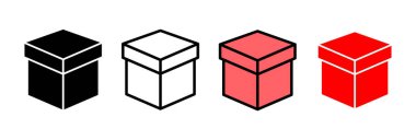 Kutu simgesi vektör illüstrasyonu. kutu işareti ve sembol, paket, paket