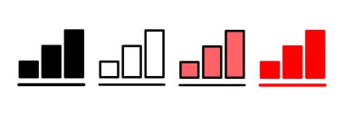Grafik Simgesi vektör illüstrasyonu büyüyor. Çizelge ve sembol. diyagram simgesi