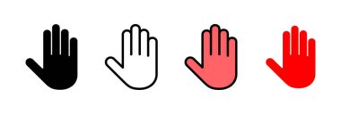 El ikonu vektör illüstrasyonu. El işareti ve sembol. el hareketi