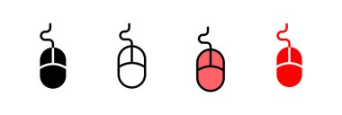 Fare simgesi vektör illüstrasyonu. Tıklama işareti ve sembol. işaretleyici simgesi vektörü.