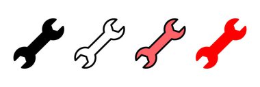 Simge vektör illüstrasyonunu çalıştır. Tamir ikonu. araç işareti ve sembol