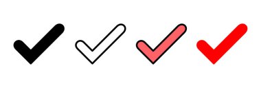 İşaret simgesi vektör illüstrasyonunu kontrol et. İşaret işareti ve sembol