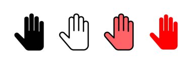 El ikonu vektör illüstrasyonu. El işareti ve sembol. el hareketi