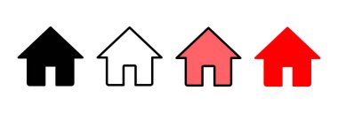 Ev ikonu vektör illüstrasyonu. Ev işareti ve sembol