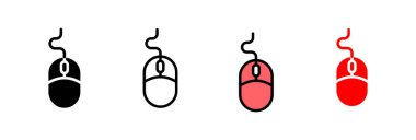 Fare simgesi vektör illüstrasyonu. Tıklama işareti ve sembol. işaretleyici simgesi vektörü.