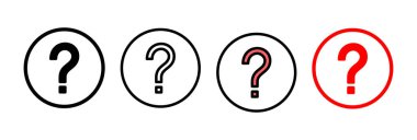 Soru ikonu vektör illüstrasyonu. soru işareti ve sembol