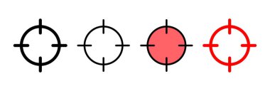 Hedef ikon vektör çizimi. hedef simge vektörü. hedef pazarlama işareti ve sembol