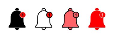 Bell Simgesi vektör çizimi. Web sitesi tasarımı için uyarı işareti ve sembol