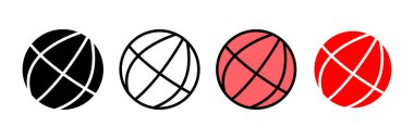 Basketbol ikonu vektör illüstrasyonu. Basketbol tabelası ve sembol