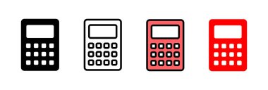 Hesap makinesi ikon vektör çizimi. Hesap makinesi işareti ve simgesi.