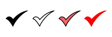 İşaret simgesi vektör illüstrasyonunu kontrol et. İşaret işareti ve sembol