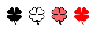 Yonca ikonu vektör illüstrasyonu. Yonca işareti ve sembol. dört yapraklı yonca simgesi.