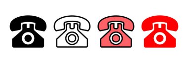 Telefon ikonu vektör çizimi. telefon işareti ve sembol