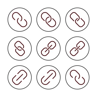 Bağlantı simgesi vektör illüstrasyonu. Hiper bağlantı zinciri işareti ve sembolü