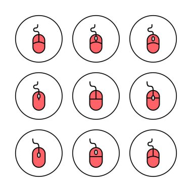 Fare simgesi vektör illüstrasyonu. Tıklama işareti ve sembol. işaretleyici simgesi vektörü.
