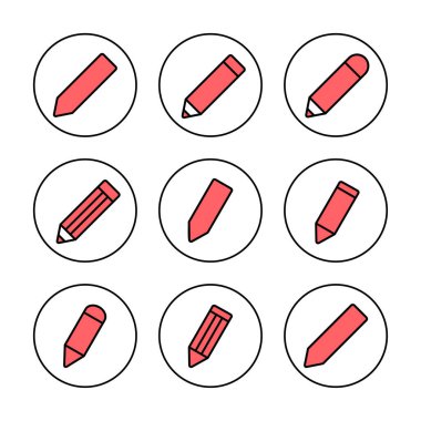 Kalem simgesi vektör illüstrasyonu. Kalem işareti ve sembol. Simge vektörünü düzenle